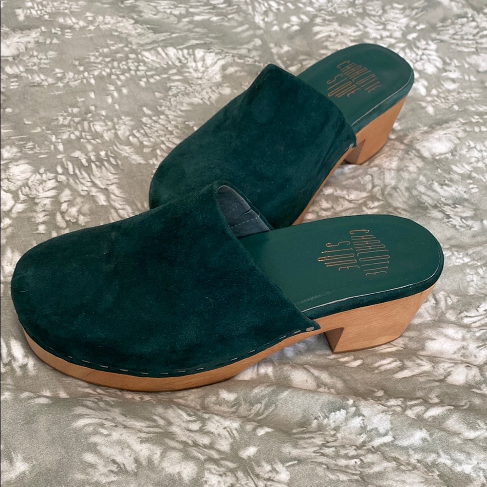 Charlotte Stone Martino Clogs in Emerald